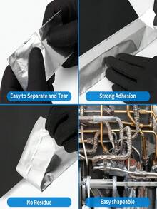 1/2 Roll, Waterproof Sink Sticker, Self-Adhesive Waterproof Aluminum Foil Tape, Countertop Anti-Mold Tape, Heat Insulation Aluminum Foil Tape, Kitchen & Bathroom Accessories - Aluminum Foil Waterproof Tape - View 5