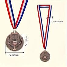 3/15pcs Gold/Silver/Bronze Medal Metal Awards, Sports Competition Champion Medals With Neck Ribbons, 1st/2nd/3rd Place Medals, Suitable For Various Competitions, Celebrations, Can Be Hung And Displayed, Football Matches, Parties And Birthday Celebrations, Competition Medals, Celebration Awards, Competitors, Badges, Medals, School Sports Day Rewards, Commendation Gifts, Trophy Awards, Quality Metal, Metal Trophy, Award Plaques, Corporate Events, Birthday Decorations, Party Favors - Multicolor - View 4