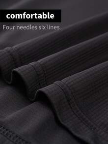 4件/套 男士超薄透气运动短袖T恤，轻便运动圆领上衣，适合跑步、健身、锻炼 - 黑色 - 查看 6