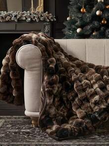 1件白色浅蓝色黑色棕色扎染仿兔毛绒毯，柔软保暖，奢华风格，多用途披毯，易于打理，轻便百搭，多种颜色和尺寸可选，奢华蓬松长绒毯，柔软舒适，适用于客厅、卧室和沙发，居家必备，宿舍床上用品，家居必备，可机洗，冬季必备毯子。 - 彩色 - 查看 5