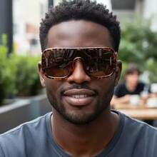 2025 New Retro Classic Large Frame Hip Hop Punk Versatile Outdoor Sun Protection  Wholesale - Khung trắng với điểm nhấn màu xám - Xem 4