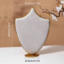 1pc Elegant Soft-Cushioned Beige Jewelry Holder With Sturdy Metal Base - Perfect For Vanity Countertop, Boutique Showcase, And Gift Giving, Stylish Clear Display For Necklaces, Earrings, And Bracelets, Enhance Your Home Decor And Organize Accessories Effortlessly, Ideal For Holiday Gifting And Special Occasions, Room Decor - Multicolor - View 20