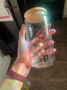 十二生肖磨砂玻璃吸管杯（带竹盖和吸管），高温烧制印花，冷饮/果汁吸管杯，热饮吸管杯，户外旅行大容量水杯，精致可爱的奶茶杯，有磨砂和透明两种版本可选，高品质抹茶吸管杯 - 最佳礼品之选！ - 彩色 - 查看 5