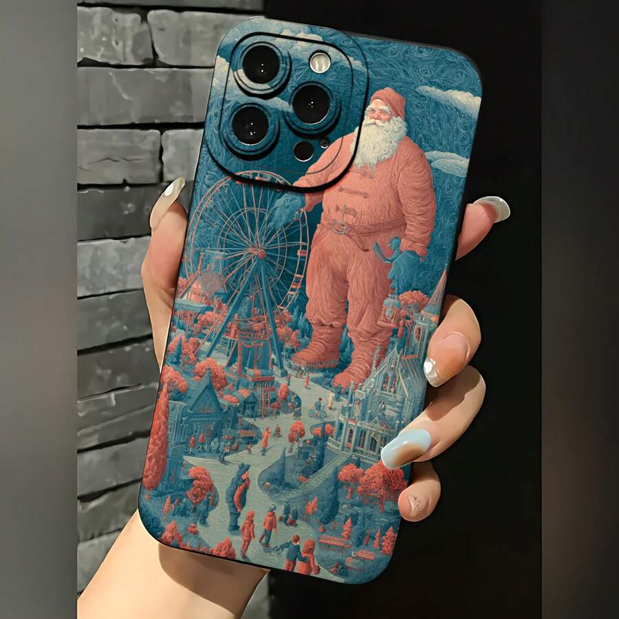 2026 nuevo Esmerilado teléfono case,Phone Estuche Papá Noel Claus Invierno País de las Maravillas Ferris Rueda Navidad La escena es aplicable a 17 15 Profesional máximo 17 14 Profesional 17 13 17 12 galaxia S23 traducido al español S22 traducido al español 21 20 Teléfono Estuche pareja Teléfono Estuche Regalo Para Novio Novia Vacaciones Regalo - Blanco antiguo - Ver 1