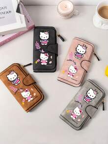 SANRIO Hello Kitty Women's Wallet, Long Zipper Flap Design, Multi-Functional Handbag, Convenient To Carry And Store Cards And Coins, Suitable For Outdoor And Commuting - Multicolor - View 2