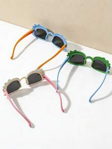 3pcs Cute Dinosaur Fashionable Unisex Sunglasses, UV Protection - Multicolor - View 3