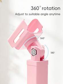 1Pc Pink Handheld Manicure Word Lamp With Screen Display Bracket 360 Degrees Rotary Multifunctional Rack Stick Nail Tip Heating Lamp Lamp Bracket - Pink - View 7
