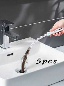 1/2/3/4/5Pcs Drain Cleaning Tool Set , Includes Flexible Drain Remover And Brush, Hair Clog Remover For Sink, Shower, And Bathtub, Effectively Captures Hair And Cleans Pipes For Kitchen And Bathroom - Multicolor - View 4