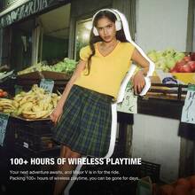 Major V Wireless Bluetooth Headphones, Featuring Marshall's Iconic Sound Quality, 100-Hour Battery Life, Durable Construction, Foldable Design, Wireless Charging Support, Lightweight And Portable, Suitable For Travel, Fitness, Gaming, And Music - Cream - View 4