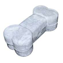 Urna De Marmol Forma Hueso Para Cenizas Mascotas - Gris - Ver 1