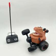 Dinosaurio de Stunt RC Veloz - T-Rex con Rotación 360°, Luces, Baterías Incluidas para Niños - Marrón - Ver 7