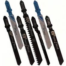 20/10pcs Universal Jigsaw Blade Set, High Carbon Steel Material, Suitable For Rapid Cutting Of Wood, Plastic And Metal, Applicable To Most Jigsaws