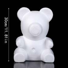 1件装DIY玫瑰熊手工套装 - 泡沫泰迪熊制作材料包，适合情人节和母亲节装饰，包含拥抱熊、多种尺寸的泰迪熊、兔子、狗狗模具及模型配件，手工家居装饰