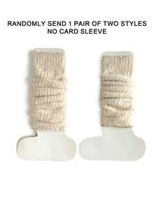 1双毛茸茸的狐狸毛腿套，加厚舒适长款腿套，优雅、舒适、柔软，洛丽塔风格蝴蝶结装饰踝部腿套，可爱、甜美、百搭 - 彩色 - 查看 10