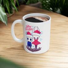 Hollow Christmas Ceramic Mug, (11oz, 15oz) Hollow Knight, Silksong, Video Game - 圖片色 - 查看 7