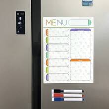 Magnetic Erasable Whiteboard Fridge Sticker - Weekly Planner And Organizer, Includes Grocery List, Meal Plan And Kitchen Fridge To-Do Section - Multicolor - View 14