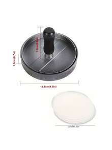 1pc/2pcs Aluminum Burger Press Mold, 100 Patty Sheets, Non-Stick Hamburger Maker, Dishwasher, BBQ Grill Kitchen Gadget, Food Contact, Uncharged, Ideal For Home & School Use - Multicolor - View 4
