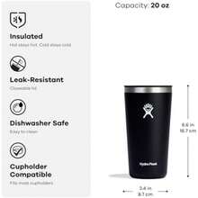 Flask - Vaso de abedul, 20 onzas, acero inoxidable(Índigo Tapa a presión) - Multicolor - Ver 2