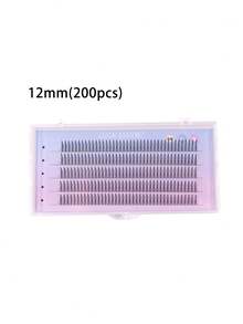 Bộ 200 sợi mi giả hình chữ A, độ cong cao, kiểu D, tự nối mi, nhiều lựa chọn độ dài: 8mm/9mm/10mm/11mm/12mm, tự nhiên và mềm mại, làm thủ công, phù hợp sử dụng hàng ngày, mi giả dạng hoạt hình, vật dụng cần thiết khi đi du lịch. - Nhiều màu - Xem 11