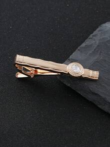 1pc Hot-Selling Men's Formal Luxury Tie Clip, Fashionable Colorful Business Gold & Silver Suit Accessory, Versatile Gemstone Inlaid Tie Clip For Evening Dress Suit Shirt, Elegant Gold & Silver Tie Clip Accessory, Cross-Border Men's Wholesale High-End Tie Clip, Business Formal Rhinestone Press-On Glossy & Matte Korean Style For Formal Meetings - Tie Clip - View 19