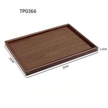 Black Walnut Wood Tray Rectangular Japanese-Style Solid Wood Tea Tray Dessert & Fruit Plate Home Breakfast Tray Wooden Tableware - A1 - View 10