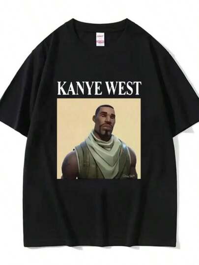 Christmas Women's Punk T Shirt Baggy Shirt Hip Hop Rapper Kanyes West Album Vultres Graphic Aesthetic Clothes