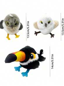 USB aufladbares interaktives Katzenspielzeug - zwitschernder flatternder Vogel (nicht fliegend), Indoor fliegender Vogel Katzenspielzeug, Haustierzubehör, elektrisches interaktives Plüschvogel-Haustierspielzeug [Interaktives Haustierspielzeug] USB aufladbares interaktives elektrisches Plüschvogel-Katzenspielzeug mit Zwitscherton, Lithium-Polymer-Akku, geeignet für alle Rassen und Größen, Haustier-Spiel- und Bewegungszubehör - Verschiedenfarbig - Übersicht 11