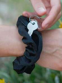 3pcs Multi-Functional Hair Tie Storage Pouch - Portable Money Hider & Organizer, Non-Waterproof, Zippered Scrunchie Elastic Hair Tie With Secret Pocket For Keys, Cash, Headset, Accessory Storage - Fashionable Polyester Hair Band Accessory