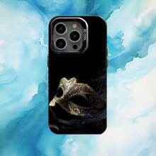Funda de Teléfono de Mascarada Veneciana para 17, 16, 15, 14, 13, 12, 11 Plus, Pro Max, Color Negro con Interior Plateado - z7 - Ver 7