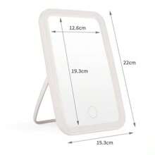 New Large Rechargeable Makeup Mirror, 3-Color Lighting, Touch Screen Dimmable, Portable Beauty Mirror, Desktop LED Folding Vanity Mirror, Home & Travel Use, USB Charging, Suitable As Room Decor, Valentine's Day, Mother's Day, Birthday Gift