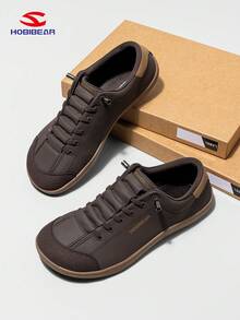 HOBIBEAR Wide Toe Box Minimalist Barefoot Shoes, Single Strap Design, Unisex, Simplistic & Breathable, Comfortable Trail Running Shoes, PU Leather Upper - Dark Brown - View 6