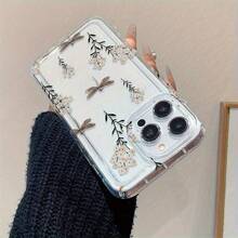 Funda de Teléfono Impresa Una Funda Minimalista de Libélula Floral, Compatible con los Modelos de  11, 12, 13, 14, 15 Pro Max, 12 Pro Max, 13 Pro Max, 14 Pro Max, 16 Plus, XR, 15, 15 Pro, 16, 16 Pro, 16 Pro Max, 17, 17 Pro, 17 Air, y 17 Pro Max. No amarillea y es a prueba de golpes. - 1 pieza - Ver 6