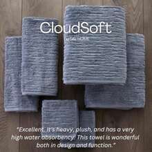 SKL Home CloudSoft Toalla de baño de algodón de Lujo, Color Azul Humo(30x54 Azul ahumado) - Multicolor - Ver 6