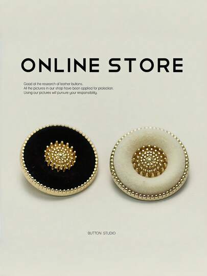 5pcs/15mm/18mm/23mm/25mm Velvet Flower Shaped Buttons, Elegant Decorative Buttons Suitable For Cardigans, Jackets, Wool Coats, DIY Clothing Accessories