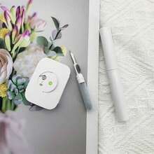 【1 个清洁刷和 3 对耳塞】带降噪孔的替换耳塞，兼容 Apple Pro 和第二代；三合一清洁套装，兼容 Apple 1、2、3、Pro/Pro 2；硅胶耳塞，兼容 Apple Pro（S/M/L） - 白色 - 查看 4