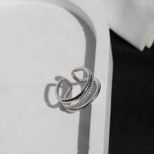 Anillo de Mujer TREENEST Anillo Ajustable para Mujer con Circonita Cbica, Anillos de Mujer Brillante y Elegante Anillo de Boda Regalo para Mujeres Tamao Universal - Pago - Ver 5
