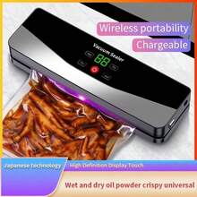 Multifunctional Automatic Sealing Machine, Portable Wireless Vacuum Sealer With Manual Start/Pause And Digital Charging Display. Includes Snack Bag Sealing Attachment, Compact And Easy-To-Use Design To Keep Food Fresh For Long - Suitable For Kitchen Or Outdoor Picnic. USB Rechargeable Survival Tool Kit - Black - View 3