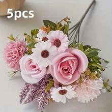 Lifelike Peony And Rose Fabric Flowers, Embellished With Hydrangeas And Artificial Simulated Flowers - Perfect For High-End Home And Garden Decoration, Wedding Decoration, Engagement, And An Excellent Gift For Festivals And Events. - Multicolor - View 11