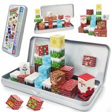 Blocchi da costruzione magnetici, mattoncini puzzle 3D, gioco di impilamento STEM divertente, adatto per ragazzi e ragazze, regalo di Natale, gadget per feste e Ognissanti - Multicolore - Visualizzare 2
