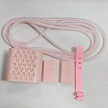 Set de 5 piezas Funda protectora con panal rosa para disipar el calor, compatible con cable de datos Apple, cargador de 18-20W, a prueba de roturas y arañazos
