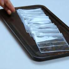 7/14pcs, Transparent Reusable Self-Sealing Zipper Bag, Portable Plastic Storage Bag, Suitable For Jewelry, Cosmetics, Office Supplies And Small Items, Polished Surface, Rectangular Shape, Zipper Closure, Jewelry Storage Storage, Jewelry Scroll, Jewelry Storage, Jewelry Storage Bag - Multicolor - View 8