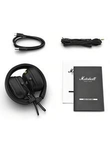 Marshall Major IV 无线蓝牙耳机，超长续航，支持无线充电，强劲低音，可折叠贴耳式设计，轻巧便携，适合旅行、健身、游戏、音乐等多种场景，兼容 iOS 和安卓系统。 - 棕色 - 查看 9