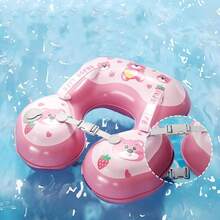 Pool Float, Inflatable Swim Ring, Foldable Floatie Device, Lightweight Safety Design, 11.81x8.66x1.18 Inches Comfortable Support Feature, Beach Swimming - B - Ver 9