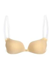1/2-Pack Invisible Wedding Bra, Deep V Push-Up Transparent Shoulder Strap Backless Design, Strong Adhesive Breathable Holes, Ultra-Thin Seamless Silicone Material, Suitable For Bridal Wedding Dresses, Party Dresses, Backless Dresses, Off-Shoulder Dresses, Strapless Dresses, Prom Dresses, Evening Dresses, Etc. Comfortable And Skin-Friendly, Reusable, Invisible Lifting Without Leaving Any Marks, Seamless Edge Design, Lightweight And Breathable, Suitable For Everyday Wear, And Also Suitable For Special Occasions Such As Weddings, Bridal Parties, Balls, Banquets, Holiday Essentials, And Travel Essentials. Strong Adhesion Ensures It Stays In Place All Day, Lifts And Enhances The Bust Line, And Seamlessly Fits Wedding Dresses, Backless Tops, And Off-The-Shoulder Dresses. - Nhiều màu - Xem 12