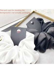 2pcs Oversized Satin French Style Large Circle Hair Scrunchies, Elegant Solid Color, Hair Ties, Scrunchy Hair Ties, Sport, Home Beauty Women Accessory Gifts ,Head Piece Ponytail Head Accessories