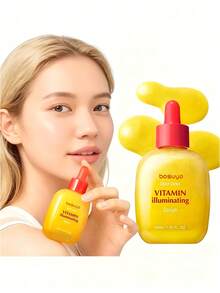 1 瓶维生素亮肤精华液，富含维生素 C 和烟酰胺，强化皮肤屏障，利用神经酰胺和透明质酸保湿，容量 30 毫升（1.01 液体盎司）。 - 金色 - 查看 1