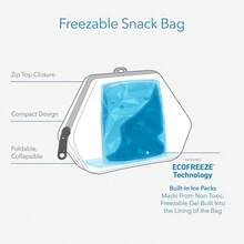 Freezable Snack Bag, Spaceman, Built With EcoFreeze Technology, Foldable, Reusable, Zip Closure Locks In Cool Dry, And Snacks On Go - Spaceman - View 2