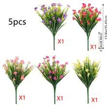 10pcs Artificial Plants For Christmas Decorations, UV-Resistant Fake Greenery For Outdoor, High Quality Anti-Oxidizing Boston Fern Real Touch Faux Plants For Home Decor, Kitchen/Room Wall Decor, Hanging Planters For Indoor Outdoor Garden Patio Halloween Decor, Artificial Flowers For Home Decor, Mother's Day Decorations, Festival Decor, Valentine's Day Easter Gifts Birthday Graduation,Garden Decor,Outdoor Plant,Gardening,Fake Flowers - Multicolor - View 6