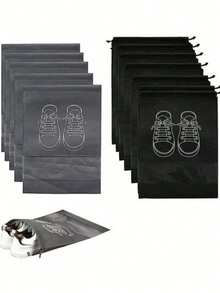 Portable Shoe Bag, Dust-Proof Shoe Storage Bag, Universal Travel Shoe Bag For Men And Women, Drawstring Shoe Pouch, Storage Cloth Bag (Random Color) - Multicolor - View 2