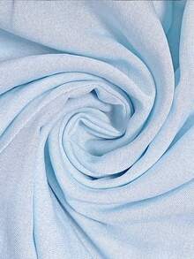 两件套女士纯色长袖上衣和宽松长裤套装 春季 - 藍色 - 查看 4